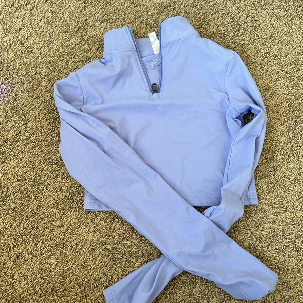 Purple zipped crop